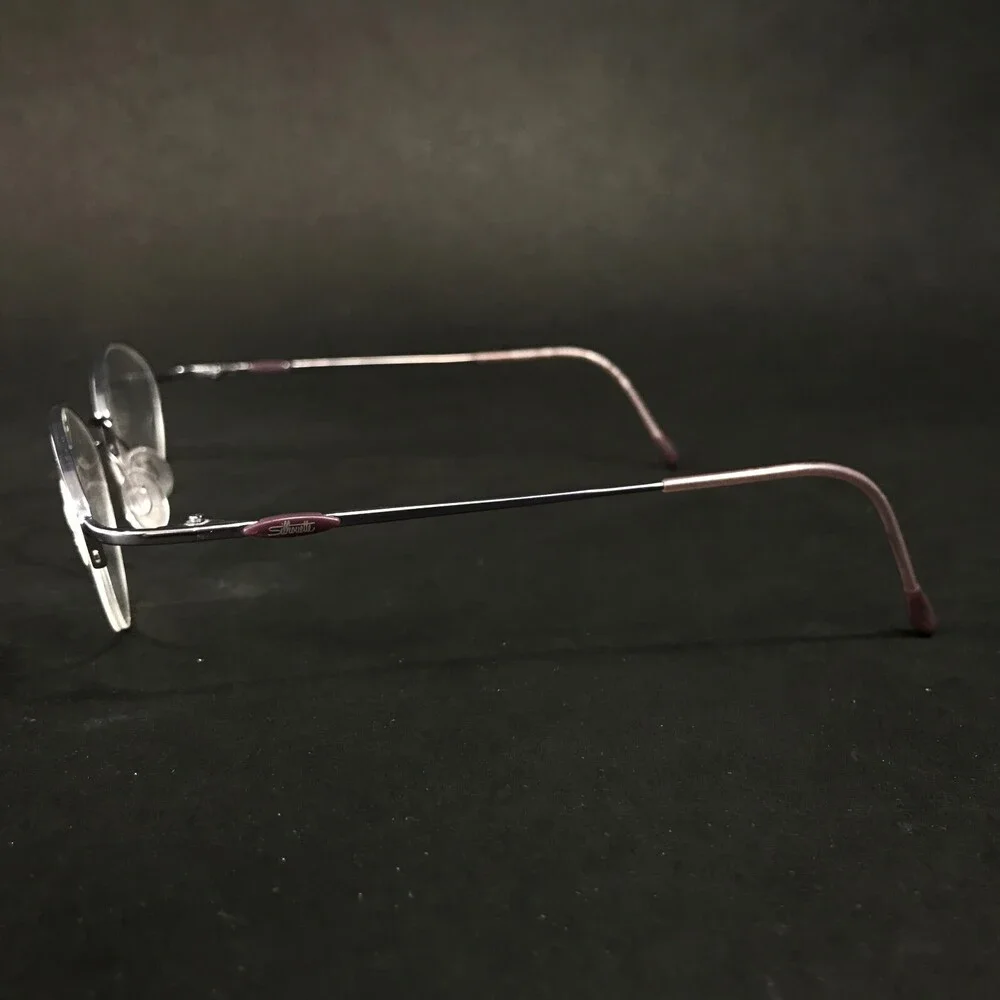Silhouette M6524 /40 V6050 Eyeglasses Frames Purple Round Half Rim 48-19-125